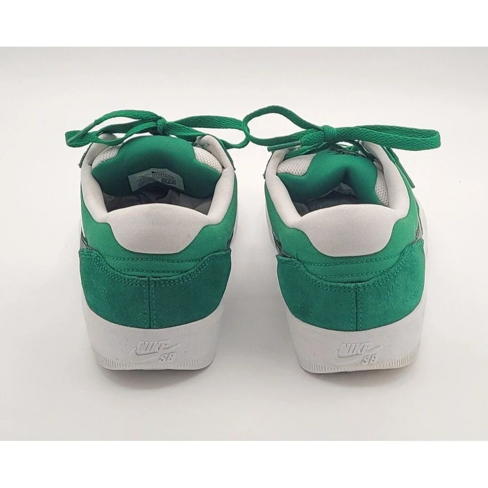 Nike Force 58 SB Low Top Lace-Up Suede Sneakers White/Green/Black Mens Size 10